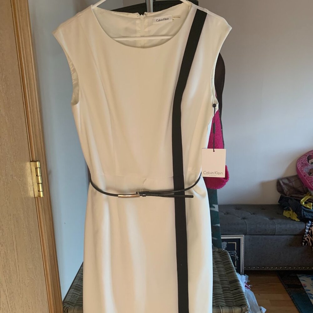 C. Klein New White Dress